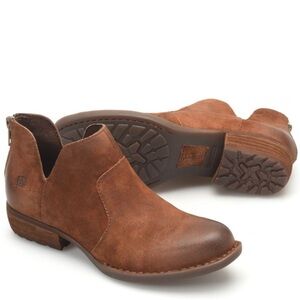 Born Kerri Boots Brown Suede Ankle Booties -6M-